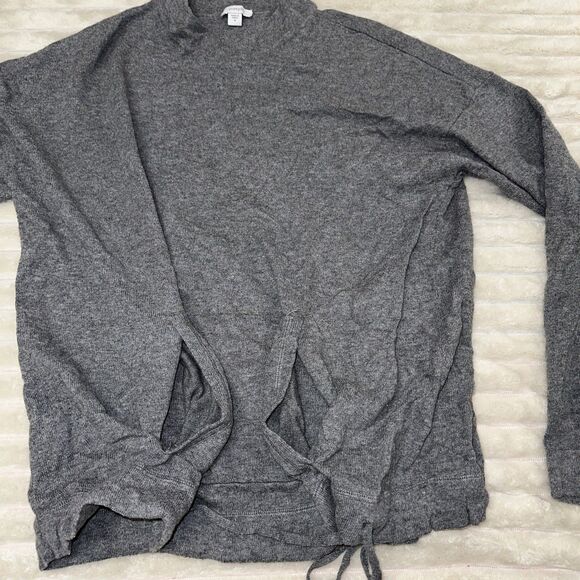 Pure Jill Women Gray Long Sleeves Pullover Sweater Size Medium - Picture 3 of 9